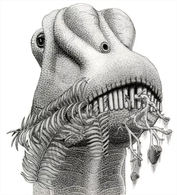 Dinosauriehuvud. Illustration.